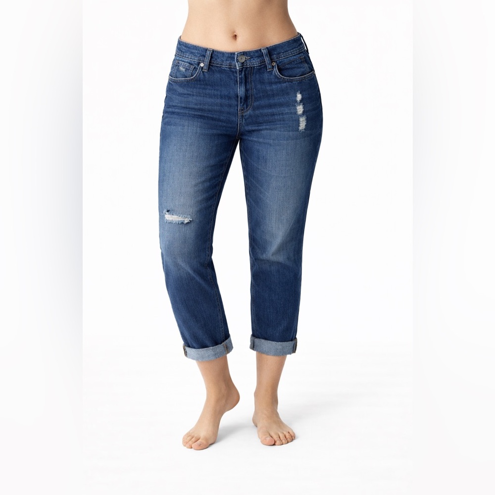 REBEL BY RIGHT Boyfriend cut loose fit distressed jeans size 5